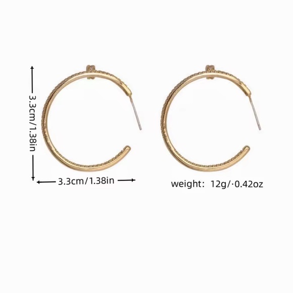 Just Un Clou Gold Crystal Nail Earrings - Picture 8 of 16